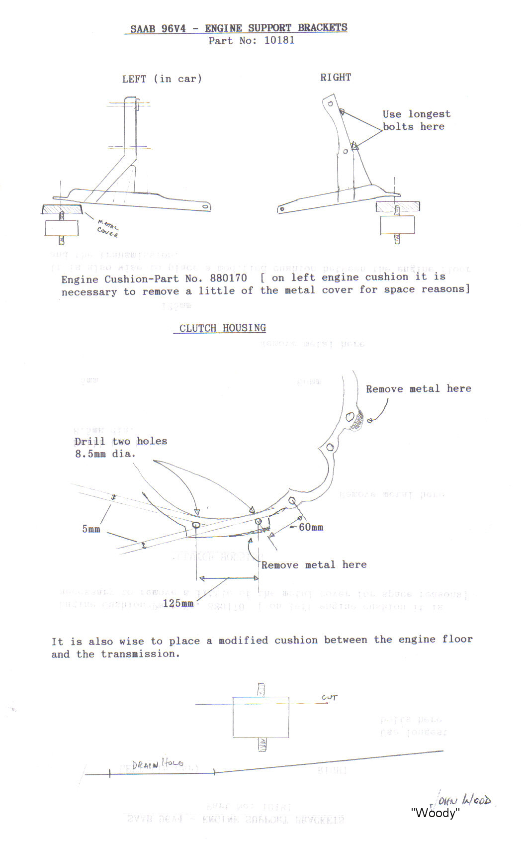Mexico Brackets for SAAB 96 V4